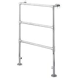 Trueshopping Traditional Brass Heated Bathroom Towel Radiator 925mm x 625mm