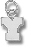 BYU Cougars Solid Sterling Silver Block ''Y'' 3/8'' Pendant