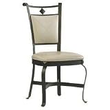 KALCO 4268MB IBIZA SET OF 2 DINING CHAIR WITHOUT ARMS, WHITE LEATHER CUSHION INCLUDED