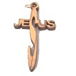 Olive wood JESUS Cross Laser Pendant (5.3x3 cm or 2.1x1.2")