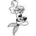 Little Mermaid Ariel Sit - Cartoon Decal Vinyl Car Wall Laptop Sticker