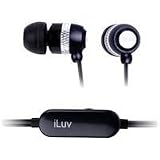 iLuv i353BLK Aluminum In-ear Stereo Earphones with Volume Control (Black)