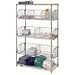 Quantum Storage Systems 1848BC6C 2-Tier Stationary Wire Basket Unit with 3 Baskets, Chrome Finish, 18" Width x 48" Length x 63" Height