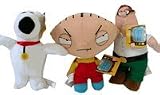 Family Guy Plush Toy Set x 3pcs (Peter Stewie and Brian Plush)