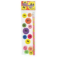Childrens Toyshop  Toys : Smile Pencil, Eraser and Sticker Set - 12 sets