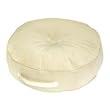Greendale Home Fashions 20-Inch Round Floor Pillow, Hyatt fabric, Cream