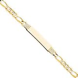 14k 7.0mm Figaro ID Bracelet - 8 in.