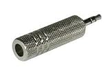 Cables To Go - Audio adapter - phone mono 6.25 mm (F) - mini-phone stereo 3.5 mm (M) - metallic silver