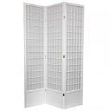 6.5 Tall Window Pane Shoji Screen 3-Panel (White) (78H x 53W x 1D) from Picture Frames