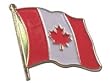 Canadian Flag Lapel Pin - Canadian Flag gold & laquered Flag 2 for $10