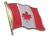 Canadian Flag Lapel Pin - Canadian Flag gold & laquered Flag 2 for $10