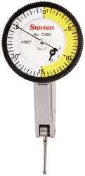 Starrett 709BCZ Dial Test Indicators White Dial 0060 Range 00005 Graduation With Dovetail Mounts And Attachments In Case