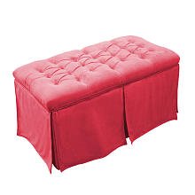 Magical Harmony Kids Tufted Toy Box - Minky Pink