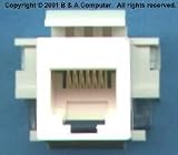 10 B & A Computer White No-Tool Keystone Telephone Jacks