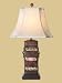 JADE AND CASTING BRASS INLAY LAMP