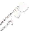 Sterling Silver Double Heart Toggle Necklace - 18 Inch