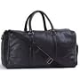 EmbassyTM Black 21" Hand-sewn Pebble Grain Genuine Leather Duffle
