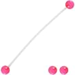 PREGNANT Belly Button Ring with Pink UV ends