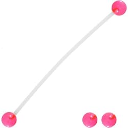 Pregnant Belly Button Ring with Pink UV ends