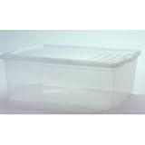 Iris Clear Plastic Storage Box, 12.2 Qt. - Set of 5 - MCB-S (Clear) (5.90H x 10.62W x 16.14D - 12.2 Qt.)