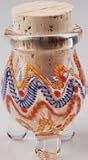 Glass Pyrex Stash Jar ~ 3 Leg ~ With Cork Top ~ Approx 4 Inches