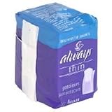 Always Thin Pantiliners, Unscented Regular (42688) - 20 pads/pack, 24pack