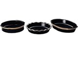Review Frankoma Pottery  / Frankoma Color Works Black Bakerware Set 3-pc.