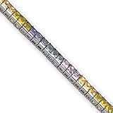 Sterling Silver Rainbow CZ Bracelet