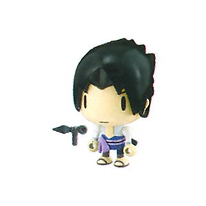 21yUx5dbCML sasuke ~1.5 mini figure with kunai charm (+ ~0.25 stand) [naruto shippuden thumbnaillook series] (japanese import)