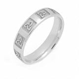 950 Platinum 4mm Celtic Trinity Knot Wedding Band C4007
