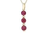 1 5/8 Carat Ruby and Diamond 14K Yellow Gold Pendant w/Chain