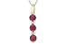 1 5/8 Carat Ruby and Diamond 14K Yellow Gold Pendant w/Chain