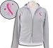 Women's We Care Pink Ribbon Embroidered Fitted Zip Front Hooded Sweatshirt Image