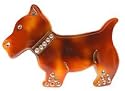 France Luxe Chien with Pearl Collar and Swarovski Crystals - Tortoise
