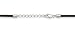 Thomas Sabo Black Charm Cord, Sterling Silver
