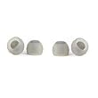 2 pair, Size Small GRAY - High density (thicker) silicone, Earphones Plus brand replacement ear cushions PLUS FREE SAMPLE PAIR of Memory Foam earphone cushions