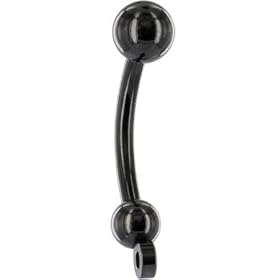 Black Titanium Anodized ADD ON CHARM Belly Ring by 