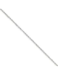 14k Gold White Gold 1.1mm Ropa 16 Inches