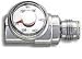 R-2000 Regulator with gauge - Silver