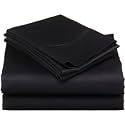 1200 Thread Count 4pc KING SIZE Egyptian Quality Bed Sheet Set,Deep Pocket, BLACK
