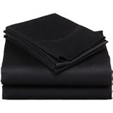 1200 Thread Count 4pc KING SIZE Egyptian Quality Bed Sheet Set,Deep Pocket, BLACK