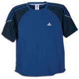 adidas Men's Response Short Sleeve Top ( sz. L, Lone Blue/Dark Navy/Lone Blue )