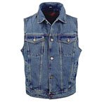Men's Blue Denim Jean Vest MV107Blue