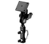 RAM U BOLT MOTORCYCLE HANDLEBAR MOUNT with short 4.4cm ARM & AMPS PLATE BASE for the TOMTOM RIDER 2 GPS SATNAV SYSTEMS.