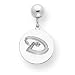 14K Arizona Diamond Backs Round Disc D Logo Ball Post Earrings