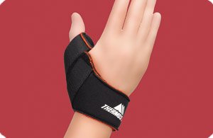 Thermoskin Flexible Thumb Splint, Black, Right, Small