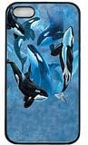 iphone 5 Cases, Orca Whale Collage Black Apple iPhone 5 5s SE Soft TPU Bumper Cases [Drop Protection] Anti-Scratch Slim Back Cover for iPhone 5s /iPhone 5 5G/ iPhone SE