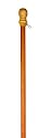 Wooden Flag Pole with Metal Ring - 5 ft.