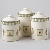 Pfaltzgraff Naturewood Small Sealed 3pc Canister Set