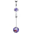 Tanzanite Cz Cosmo Cherry Topper Belly Ring